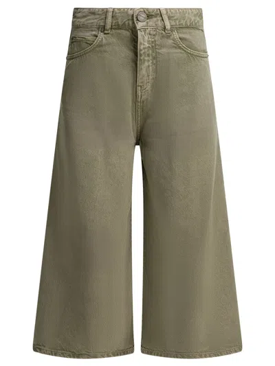 Pinko Lyocell Cotton Jeans In Green
