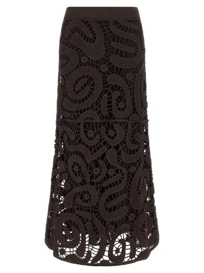Pinko Maestrale Skirt In Brown