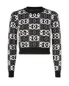 Pinko Jacquard Viscose Blend Crewneck Sweater