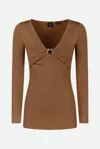 Pinko Maglia Marrone In Marrone
