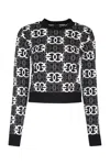 Pinko Geometric Pattern Long Sleeve Crew Neck Top In Multi