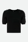 Pinko Maglia Nera In Nero