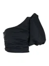 Pinko Draped One-shoulder Top Ruched Detailing