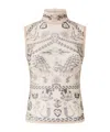 Pinko Printed High-neck Top In Pink