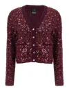 Pinko Mamma Mia Cardigan In Red