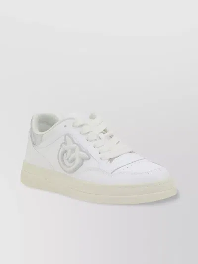 Pinko Mandy Paneled Perforated Sole Sneakers In White