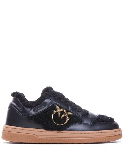 Pinko Black Lace Up Sneakers