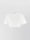 Pinko Short-sleeved Crop Top With Padded Shoulders
