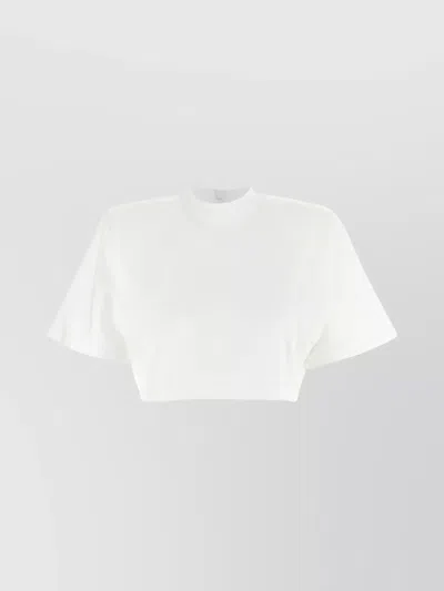 PINKO 'MANNY' CREW NECK CROPPED T-SHIRT