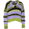 Pinko Purple Marabou Sweater In Multi