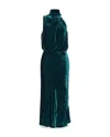 Pinko Marciac Midi Dress In Dark Bottle Green