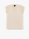 Pinko Mark Cotton Blend T-shirt With Combined Top In White