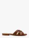 Pinko Marli 09 Leather Sandals In Brown