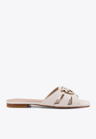 Pinko Marli Leather Flat Sandals