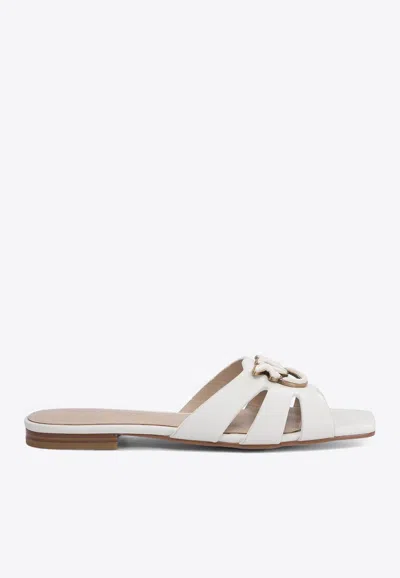 PINKO MARLI NAPPA LEATHER FLAT SANDALS