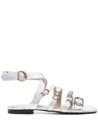 Pinko Marli Sandals In Silver