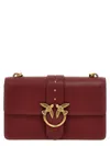 Pinko Love One Crossbody Bag With Bird Embellishment In Maroon