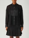 Pinko Marquilla Camicia Georgette Satin Shirt In Black