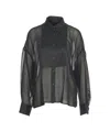 Pinko Marquilla Camicia Georgette Satin Shirt In Black