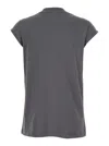 Pinko 'marrakech' Grey Crewneck T-shirt With Maxi Print On The Front In Grey