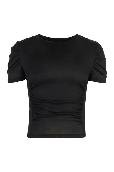 Pinko Martello Cotton T-shirt In Black