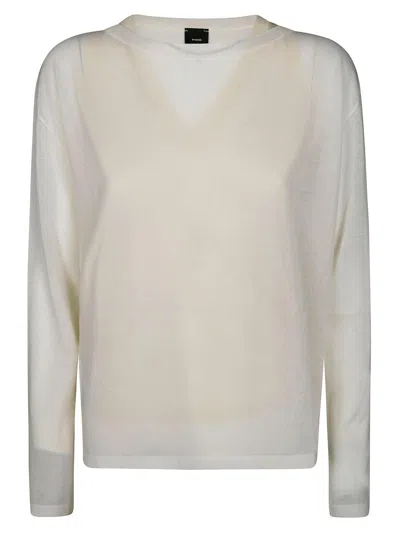 Pinko Martin Long-sleeved Top In Neutral