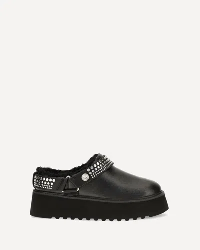 Pinko Martina Brushed Leather Ankle Boots In Black