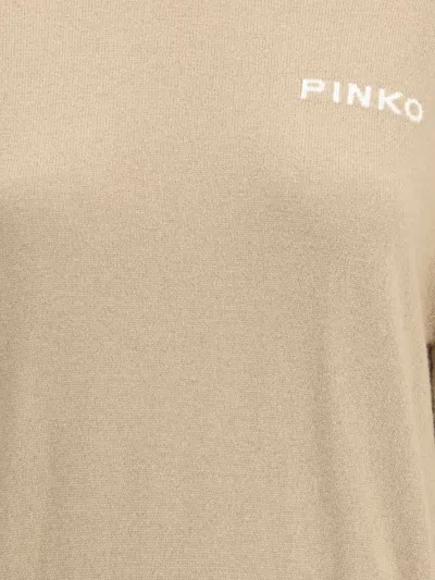 Pinko Martinica Maglia Blend Ws Logo In Nude