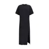 Pinko Long T-shirt Dress With Padded Shoulders