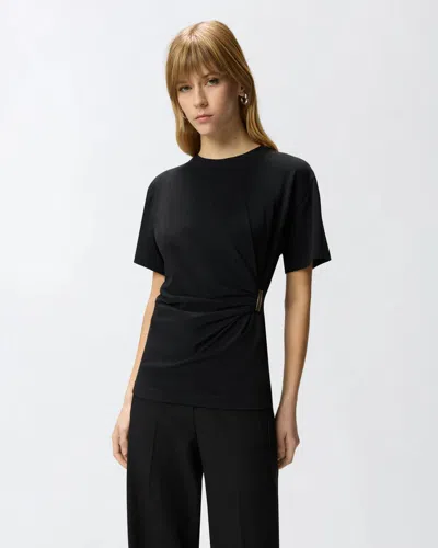 Pinko Mary Jersey Stretch Cotton Ss26 In Black