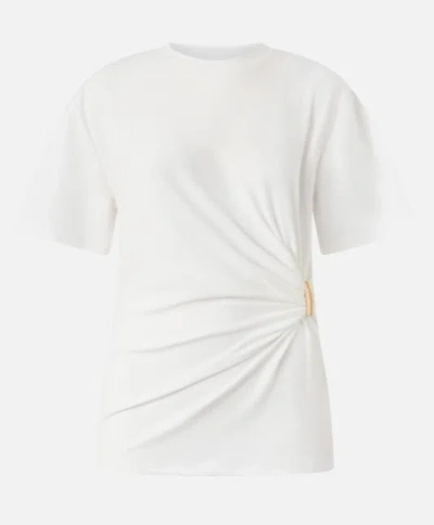 Pinko Mary Maglia Jersey Cotone Stre In White