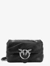 Pinko Matelassé Leather Shoulder Bag With Iconic Love Birds Buckle