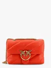 Pinko Matelassé Leather Shoulder Bag With Iconic Love Birds Buckle