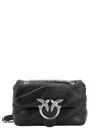 Pinko Matelassé Leather Shoulder Bag With Iconic Love Birds Buckle