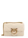 Pinko Matelassé Leather Shoulder Bag With Love Birds Buckle
