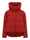 Pinko Matt Finish Down Jacket In Red