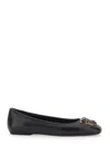 Pinko Logo-embellished Ballerina Flats In Black