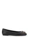 Pinko Logo-embellished Ballerina Flats In Black