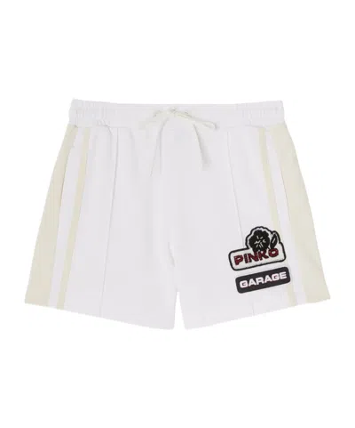 PINKO LOGO-PATCH SHORTS