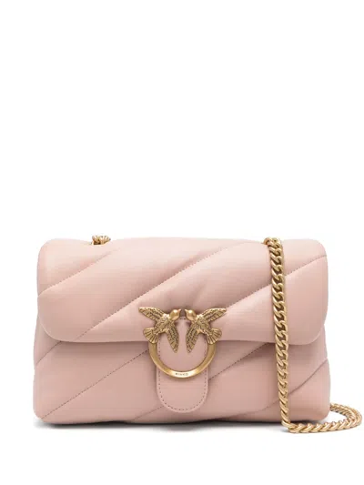 Pinko Maxi Classic Love Shoulder Bag In Pink