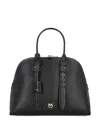 Pinko Maxi Escape Leather Tote Bag In Black