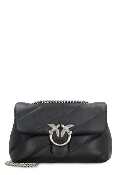 Pinko Maxi Love Classic Puff Leather Bag In Black