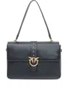 Pinko Maxi Love Bag Slouchy Shoulder Bag In Leather In Black