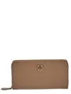 Pinko Maxi Rider Zip-around Wallet In Biscotto