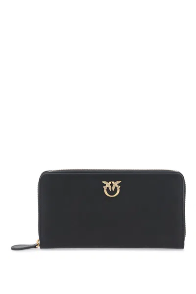 Pinko Maxi Rider Zip-around Wallet In Black