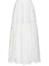 Pinko Flowing Maxi Skirt With Intricate Lace Detailing