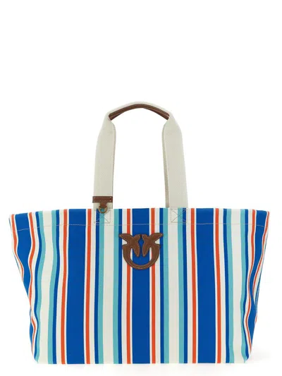 Pinko Maxi Stripes Shopping Bag