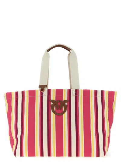 Pinko Maxi Stripes Shopping Bag