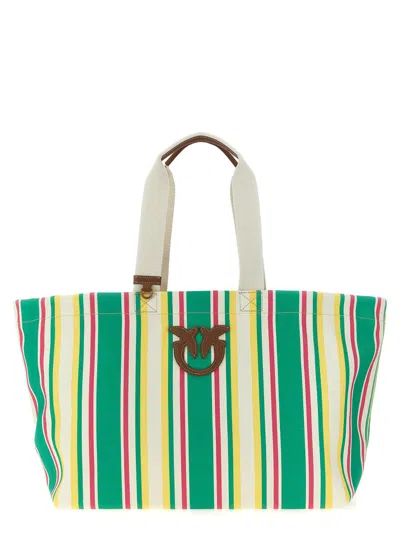 Pinko Maxi Stripes Shopping Bag