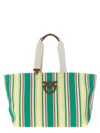 Pinko Maxi Stripes Shopping Bag Tote Bag Multicolor